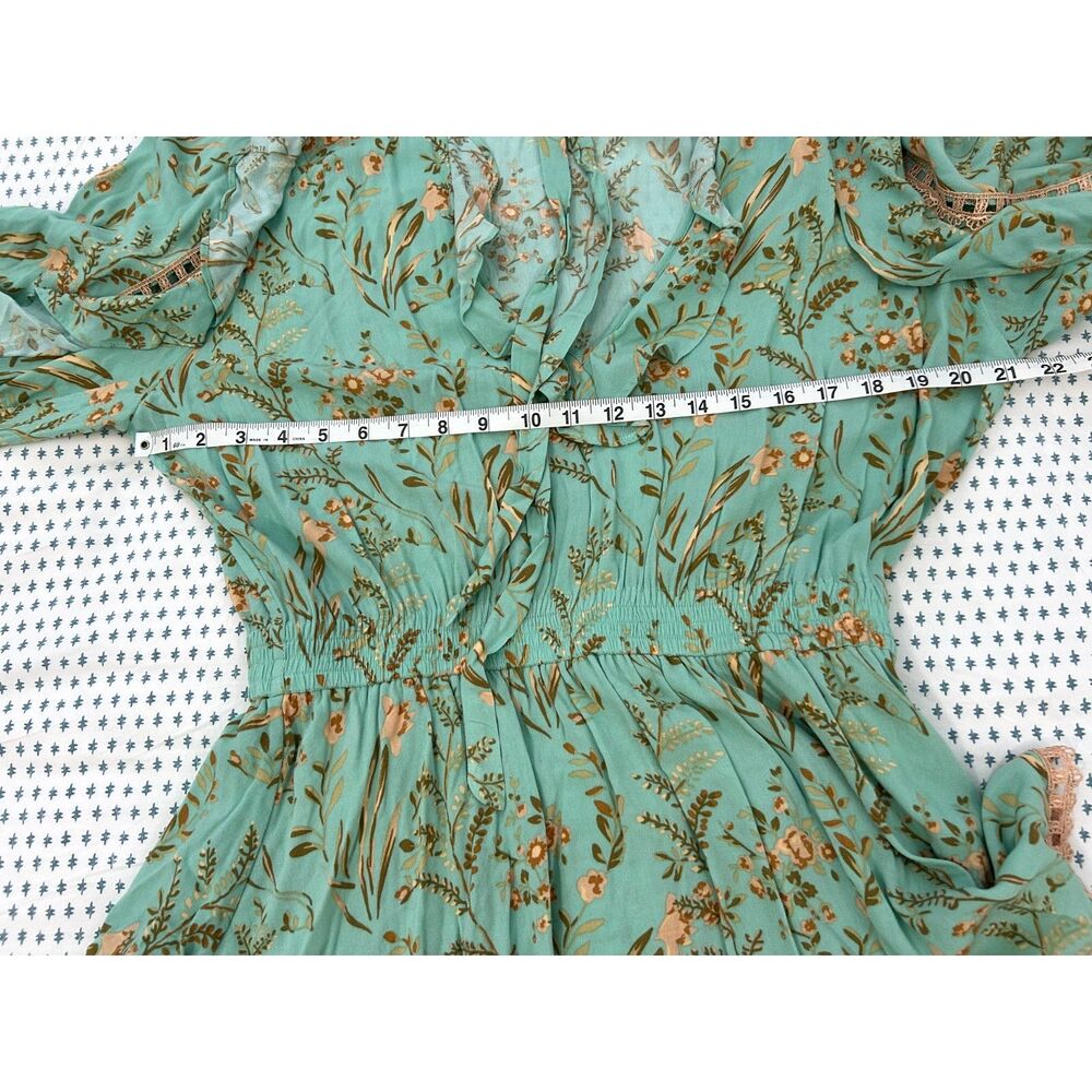 Spell & The Gypsy Maisie Playdress in Vintage Turquoise Size XL Ruffle and Lace - Picture 7 of 8